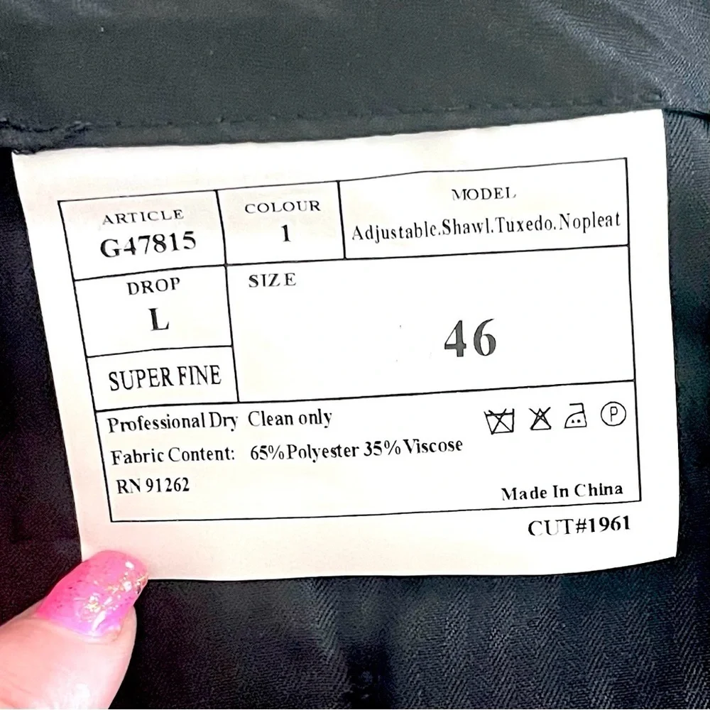 Regular Fit Classic Black Dress Pants!